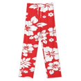 thumbnail image 3 of Red with White Hibiscus Hawaiian Flower Pattern (2) Pajama Pants Breathable with Pockets Pajamas For Lady Vintage Sleeping Pants Bedroom Homewear, 3 of 6