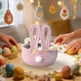 thumbnail image 4 of Easter Bunny Basket for Egg , Small Woven Cotton Rope Basket with Rabbit Ears & Tail, Kids Easter Baskets for Eggs, Baby Gift & Party Supplies, Holiday Decor, 4 of 7