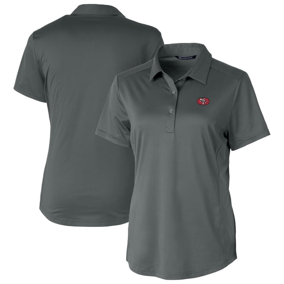 Women's Cutter & Buck Gray San Francisco 49ers Prospect Eco Textured Stretch Recycled Polo
