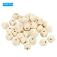 thumbnail image 3 of Uxcell 12mm Natural Wood Beads, 100 Pack Unfinished Wooden Beads Geometric Hexagon Loose Beads Spacer Beads, 3 of 5