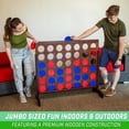 thumbnail image 4 of GoSports Giant Portable 4 in a Row Game Dark Wood Stain - Huge 4 Foot Width - with Rules and Carry Bag, 4 of 6