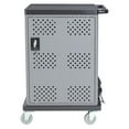 thumbnail image 3 of Oklahoma Sound DCC Series Modern Metal Duet Charging Cart with Storage in Black, 3 of 12