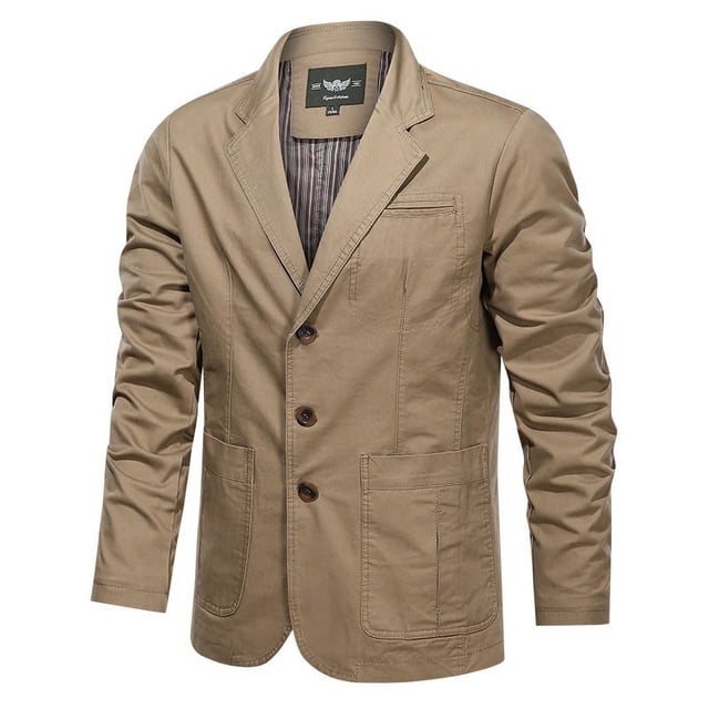 Spring Retro Solid Color Suit Men's Business Young and Middle-aged Loose Suit All-match Casual Jacket Coat