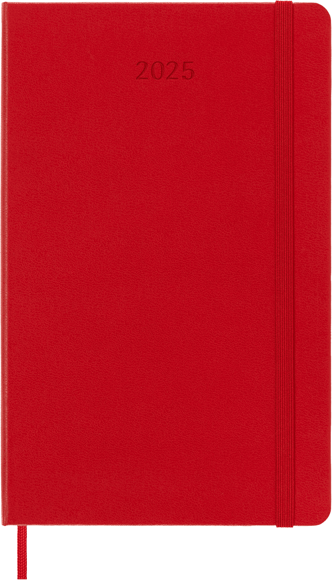 Moleskine Classic 12 Month 2025 Weekly Planner, Hard Cover, Large (5" x 8.25"), Scarlet Red, 144 Pages