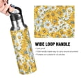 thumbnail image 3 of Sunflowers Yellow Water Bottles Insulated Thermos Kids Stainless Steel Bottle with Straw Lid Flask Leakproof for Sports Gym 20 oz, 3 of 7