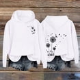 thumbnail image 2 of BODOAO Hoodies for Women Oversized Sweatshirts Women's Autumn Winter Dandelion Print Loose Casual Sweatshirt Fall Fashion Outfits 2025 Casual Sweaters Tops Workout Winter Clothes White L, 2 of 4
