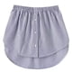 thumbnail image 4 of Gibobby mini faldas de mujer sexy Falda corta de para mujer, falda interior falsa, dos botones, falda elástica, falda con estampado de rayas(Azul， XXXL), 4 of 5