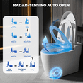 thumbnail image 5 of ICYBER BOOM Smart Toilet, Elongated One Piece Bidet Toilet with Auto Lid, Foot Sensor & Off‑Seat Flush, Warm Water Wash, Heated Seat, Warm Air Dryer, Night Light, White Panel, 5 of 15