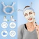 thumbnail image 4 of Face Wash Headband, Palm and Snail SPA Hairband Makeup Headband Ladies Coral Velvet Elastic Headband for Face Wash Shower Beauty Skin Care (Blue), 4 of 4