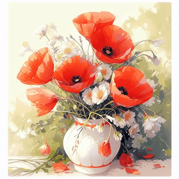 Paint by Number DIY Paint by Numbers Kit for Kids & Adults Beginner DIY Acrylic Painting Kits, 16x20 inch （Potted Flowers）