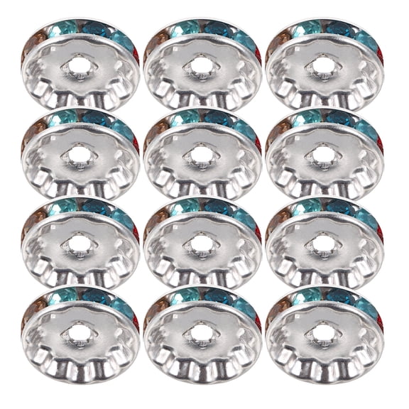 LOLIPPYY 100 Pieces Multi-Color Crystal Rhinestone Tube Spacer Beads for Jewelry Making and Crafting