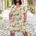 thumbnail image 2 of Floral Birds Pattern Cream Background Summer Dresses for Women Beach Boho, 2 of 5