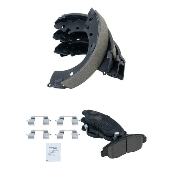 TRQ Front & Rear Ceramic Disc Brake Pad Kit for Honda Civic New BFA18549 Fits select: 2001-2005 HONDA CIVIC LX, 2000 HONDA CIVIC EX