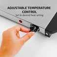thumbnail image 3 of OVENTE Electric Warming Tray with Adjustable Temperature Control, Compact Food Warmer & Server for Buffets, Parties, Events, and Dinners, Cool-Touch Handles, Stainless Steel, Silver FW170S, 3 of 9