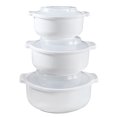 thumbnail image 1 of 3 Pcs Contenants de Repas pour Micro-Ondes Contenants de Stockage Alimentaire avec Couvercles Transparents, 1 of 5