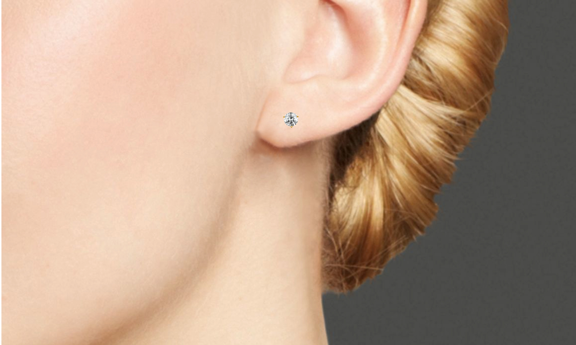 1.00 Carat T.W. Round Diamond 14kt Yellow Gold Martini Stud Earrings, IGL Certified, Comes in a Box