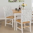 thumbnail image 5 of Gray Flowers Chair Covers Set of 1 Vintage Farm Floral Plant Spring Country Chair Back Covers Stretch Removable Washable Slipcovers Protector for Dining Room Kitchen Party Decor, 5 of 9