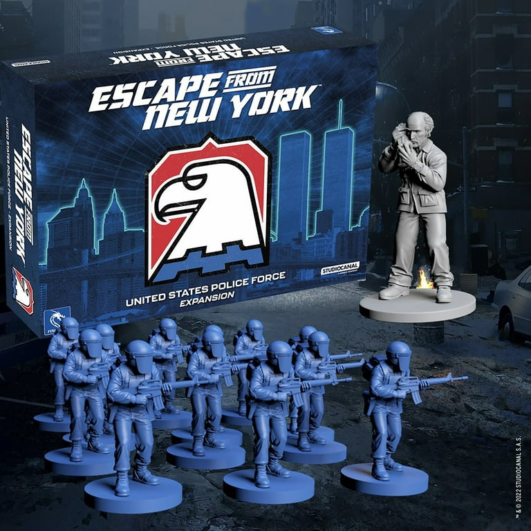 Pendragon Studios: Escape from New York: US Police Forces - Expansion - Hero Strategy Board Game Baed On The Movie, Ages 14+, 1-5 Players, 60 min Pendragon Studios: Escape from New York: US Police Forces - Expansion - Hero Strategy Board Game Baed On The Movie, Ages 14+, 1-5 Players, 60 min