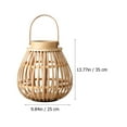 thumbnail image 2 of 1pc Hanging Lantern Bamboo Woven Candlestick Decorative Candleholder (Beige), 2 of 6