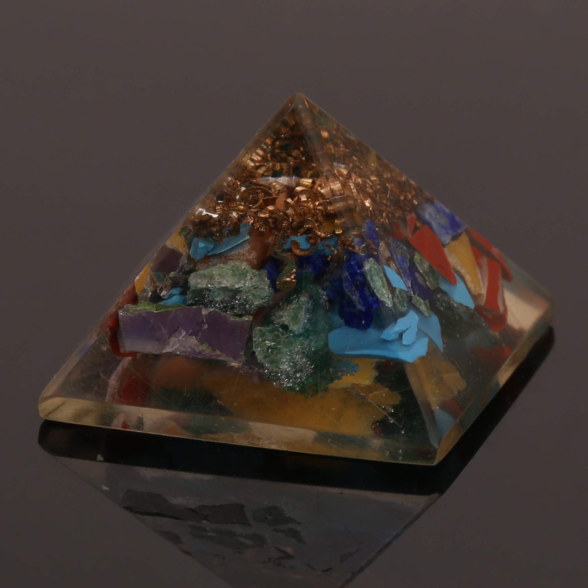 Energy Generator Carnelian Orgone Pyramid EMF Protection Healing Crystal 25 MM 
