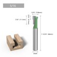 thumbnail image 2 of 1pc 1/4" Shank 6.35mm T-Slot Cutter Router Bit Set Hex Bolt Key Hole Bits T Slotting Milling Cutter For Wood Woodworking , High Precision, 2 of 6
