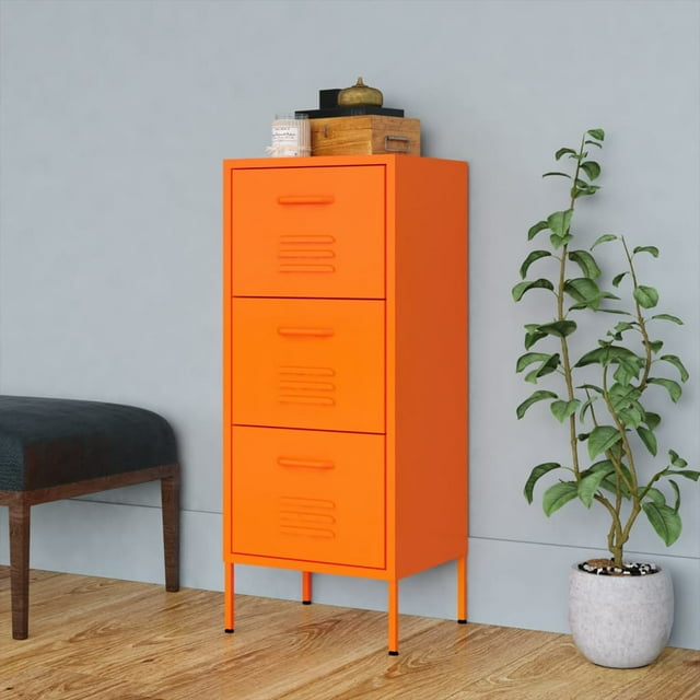 vidaXL Armoire de Rangement Orange 42,5x35x101,5 cm Acier