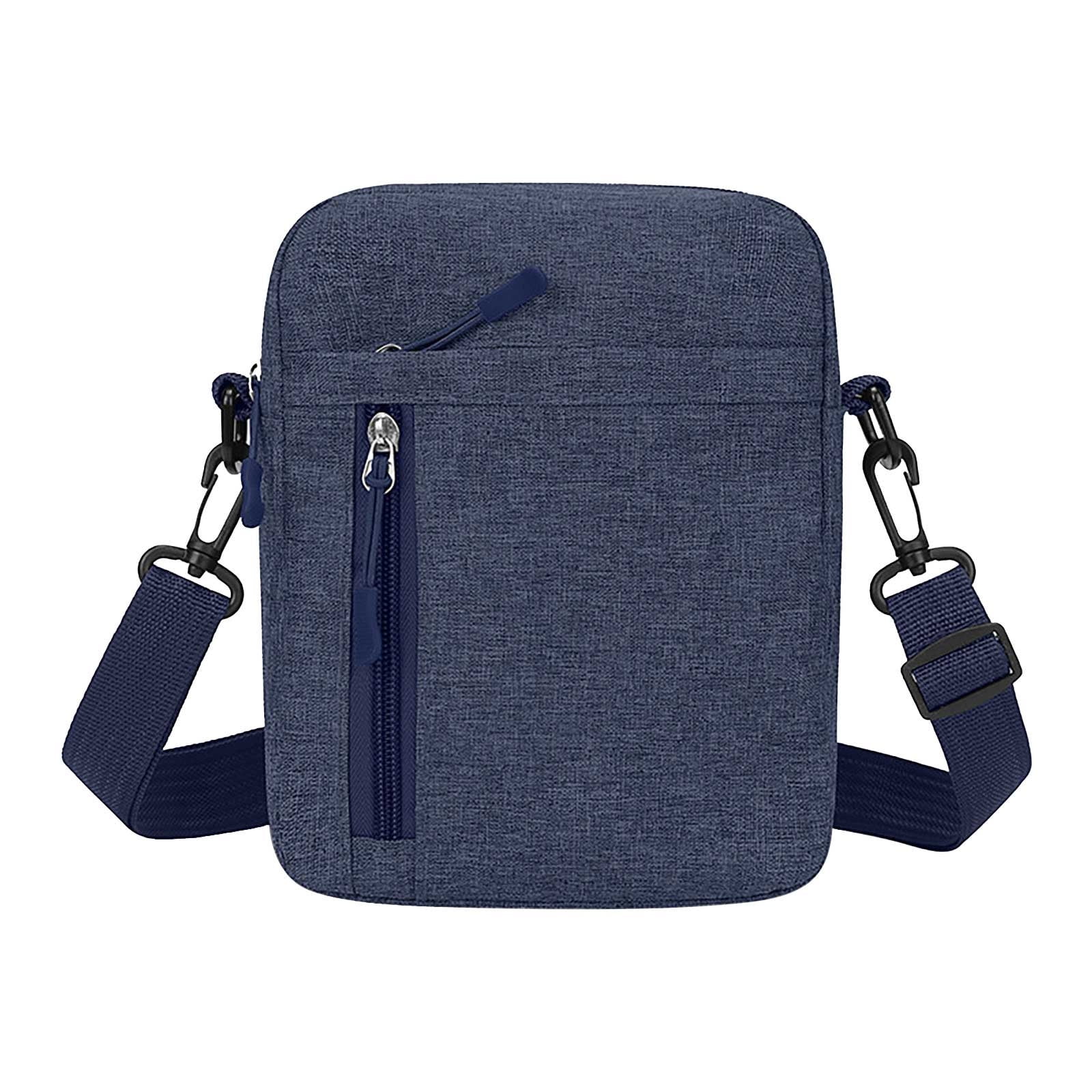 Padded Ereader Sleeve Case for 6-7 inch Ereader Tablet Bag, Protective Cover Pouch, Nylon Crossbody Bag Light Weight Business Travel Phone Bag Blue