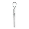 thumbnail image 2 of 14k White Gold Polished Hollow Latin Cross Pendant Charm, 2 of 4