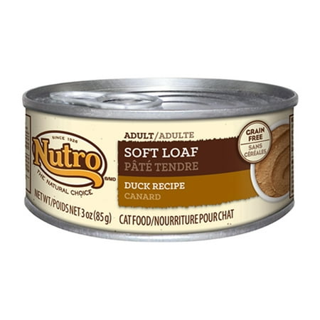 Nutro Adult Cat Soft Loaf Duck Recipe Canned Cat Food (Pack Of 24)