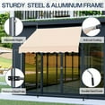 thumbnail image 6 of Wubio Manual Retractable Awnings for Patio, 78"x118" Patio Awning Window Awning Exterior Adjustable Door Canopy with UV Protection for Backyard, Garden, Balcony (Beige, 47" roll Out), 6 of 7