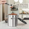 thumbnail image 5 of Airtight Coffee Canister Stainless Steel Container Coffee Ground Vault Jar with Valve for Kitchen New, 5 of 5