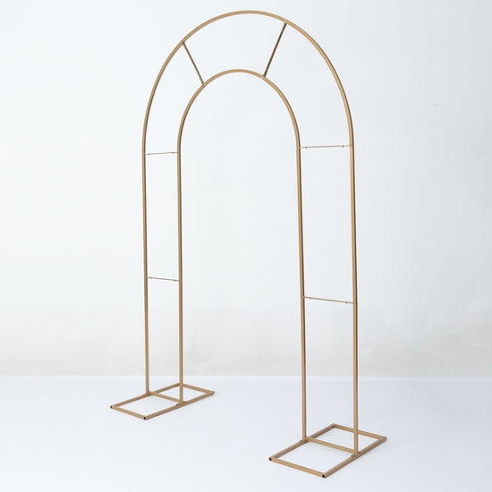 Wocadle Metal Arch Backdrop Stand Set of 2 Gold Curved Top Wedding