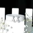 thumbnail image 4 of Cubic Zirconia Drop Earrings for Women, Earrings for Mothers Day - 7X9 mm, 10K White Gold, 4 of 7