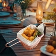 thumbnail image 4 of Mini French Fries Basket Chicken Nuggets Frying Basket Food Tableware Small Frying Basket Snack Basket Wholesale(Rose Gold), 4 of 6