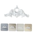 thumbnail image 6 of OULII 4Pcs Vintage Style PVC Carving Ornaments White Decorative Wall Corners, 6 of 8