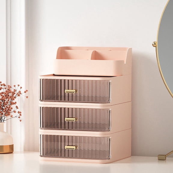 Clear Makeup Vanity Organizer Rectangular Compartments for Brushes Eyeshadow Tray Beauty Supplies Bathroom Storage Solution Home Textile