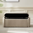 thumbnail image 3 of Vknow Furniture Upholstered Flip Top Storage Bench, Beige, 280 lb Limit, 3 of 8