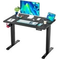 thumbnail image 1 of PayLessHere 40” Electric Standing Desk Height Adjustable Sit Stand Computer Table, Memory Settings, Spacious Desktop, Headphone Hook, Black, 1 of 7