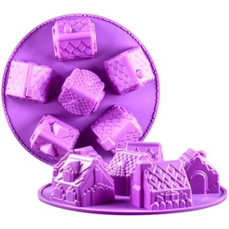 

3D House Molds Non Stick Silicone House Candy Mold for Crayon Chocolate Jelly Ice Cube Food Grade Silicone