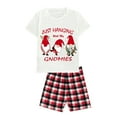 thumbnail image 6 of Just Hanging With My Gnomies Merry Christmas Family Matching Pajama Short Set(9-10Y,Kid), 6 of 7