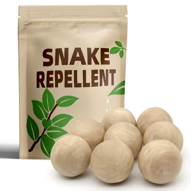 Repelente de serpientes AJOQFKTD Snake Away para jardín, seguro para mascotas, 8 unidades