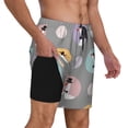 thumbnail image 2 of KLL Cute Geese for Mens Swim Trunks Quick Dry Swim Shorts with Built-in Compression Liner Funny Swimwear Bathing Suits-Medium, 2 of 6