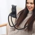 thumbnail image 3 of LYTIVAGEN Cell Phone Holder Hanging on The Neck, 360° Rotation Flexible Mobile Phone Neck Holder, Lazy Phone Holder Mount for Smartphone, Mini-Tablet (Black), 3 of 7