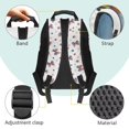 thumbnail image 4 of HUISEFOR American Flag Bow Backpack for School Kids Girls 17 Inch Large Capacity Kids Backpack, Lightweight Multifunctional College Students Backpacks Casual Shoulder Bookbag, 4 of 7