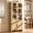 Light Burl, variant on Vintagearth 77" Tall Kitchen Pantry Cabinet, 1.18'' Thick Panel Curved Storage Cupboard with Adjustable Shelf, Freestanding Organizer for Kitchen, Dining Room, Light Burl