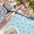 thumbnail image 5 of 200 Pcs 2 Sizes 4-Hole Brass Faux Pearl Buttons Mini Acrylic Imitation Pearl Buttons Big Hole Sewing Craft Buttons Embellishments for Crafts Clothes Coat Jacket and DIY Project, 5 of 8