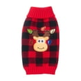 thumbnail image 3 of Yhmxh Christmas Dog Sweater Xmas Pet Clothes, Soft Warm Fall Winter Turtleneck Knitted Puppy Clothes Cute Reindeer Doggy Sweatshirt Vest Ugly Red Short Sleeves Clothing for Small Dog and Cat, 3 of 7