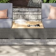 thumbnail image 3 of Homestyles Boca Raton Acacia Top and Rattan Outdoor Coffee Table - Dark Gray, 3 of 4