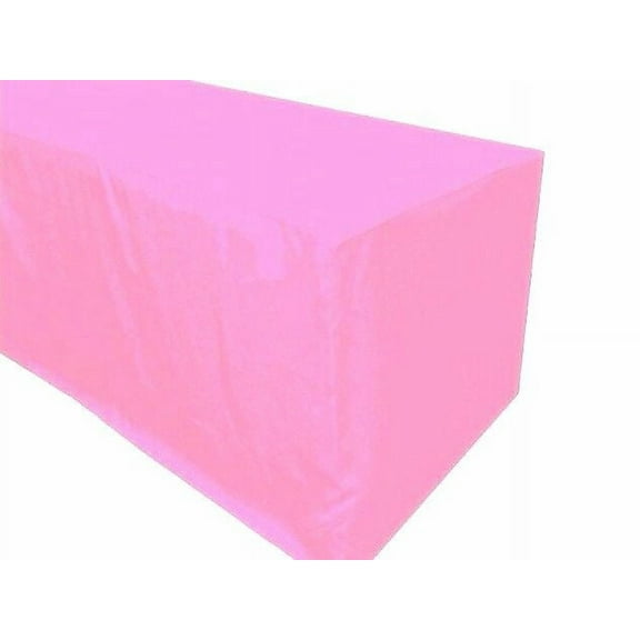 6' ft. Fitted Polyester Tablecloth Trade show Booth banquet Table Cover Pink"