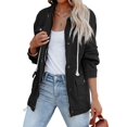 thumbnail image 1 of Langwyqu Spring Fall Women Turn-Down Collar Casual Jacket Zipper Coat With Pocket, 1 of 4